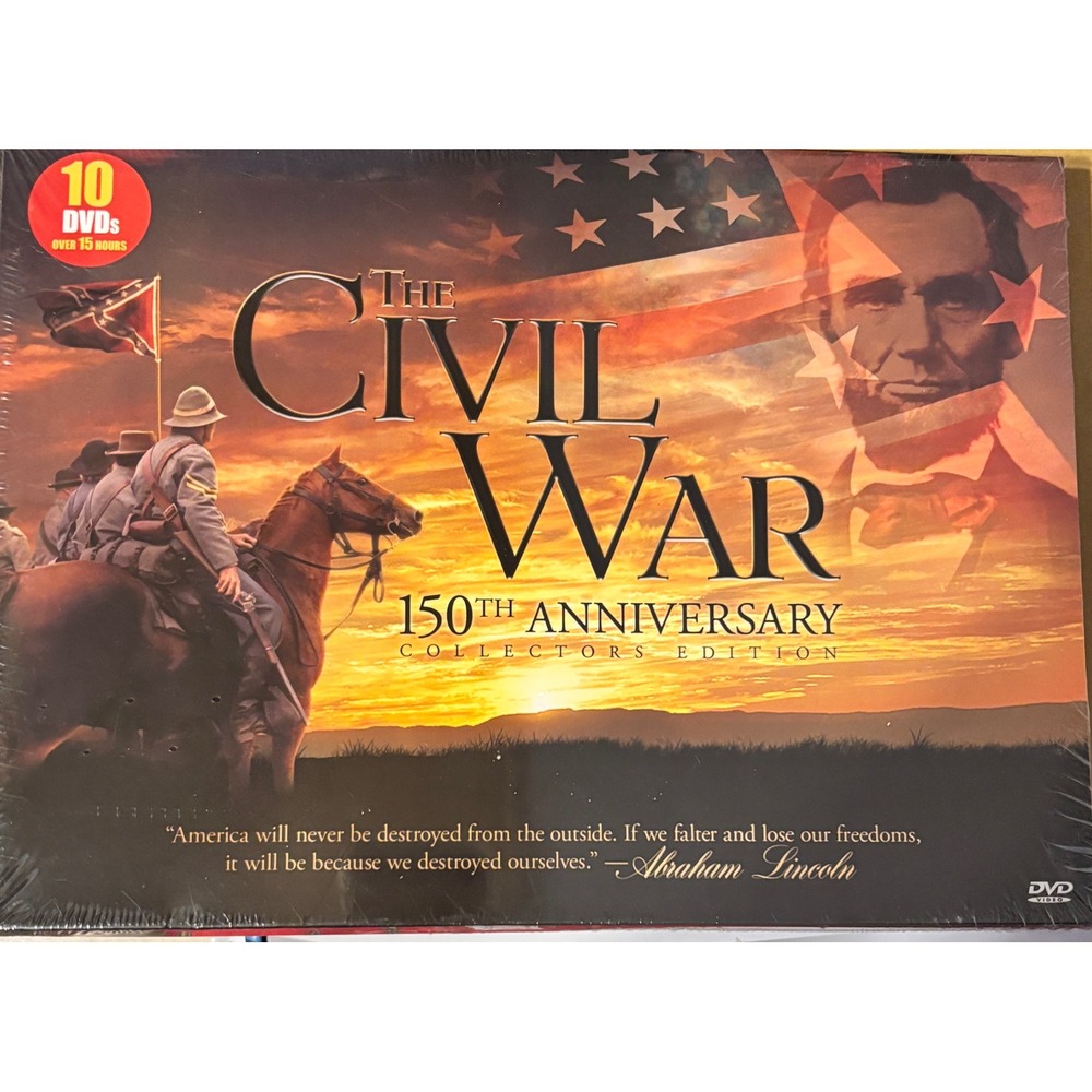 The‎ Civil War 150th Anniversary Collectors Edition 10 DVD Set Over 15 Hours New